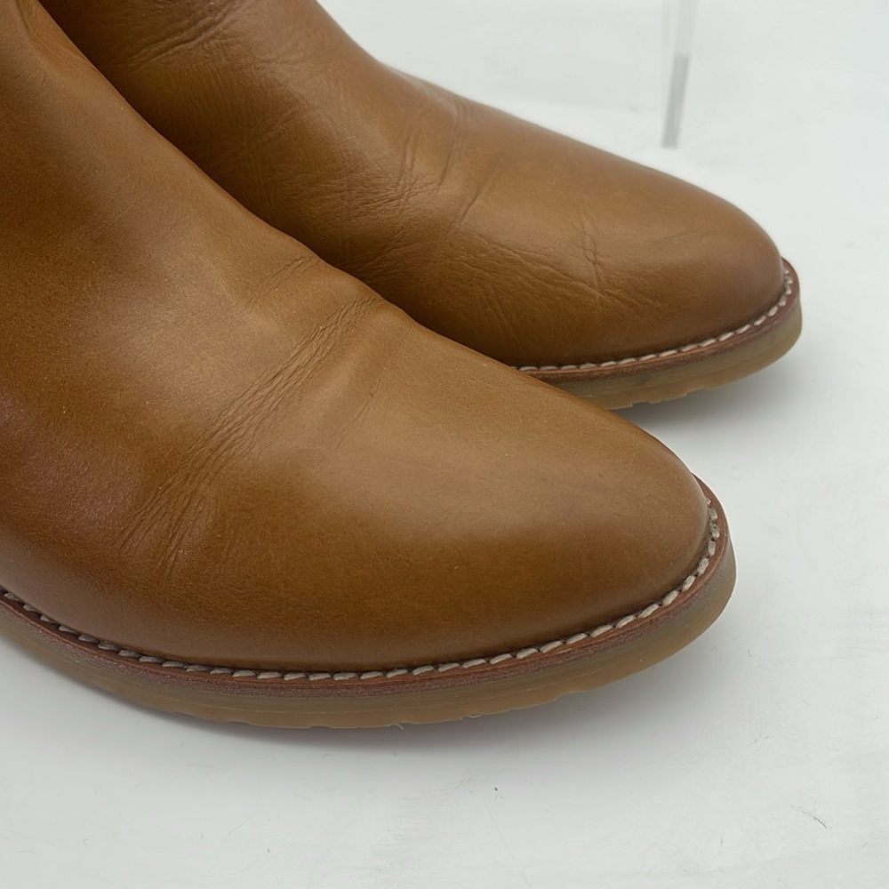 Stuart Weitzman Basilico Chelsea Booties Leather Ankle Boots Camel NWT Sz 7.5 - Picture 4 of 8